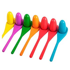 Set 6 cucharas y 6 huevos de equilibrio